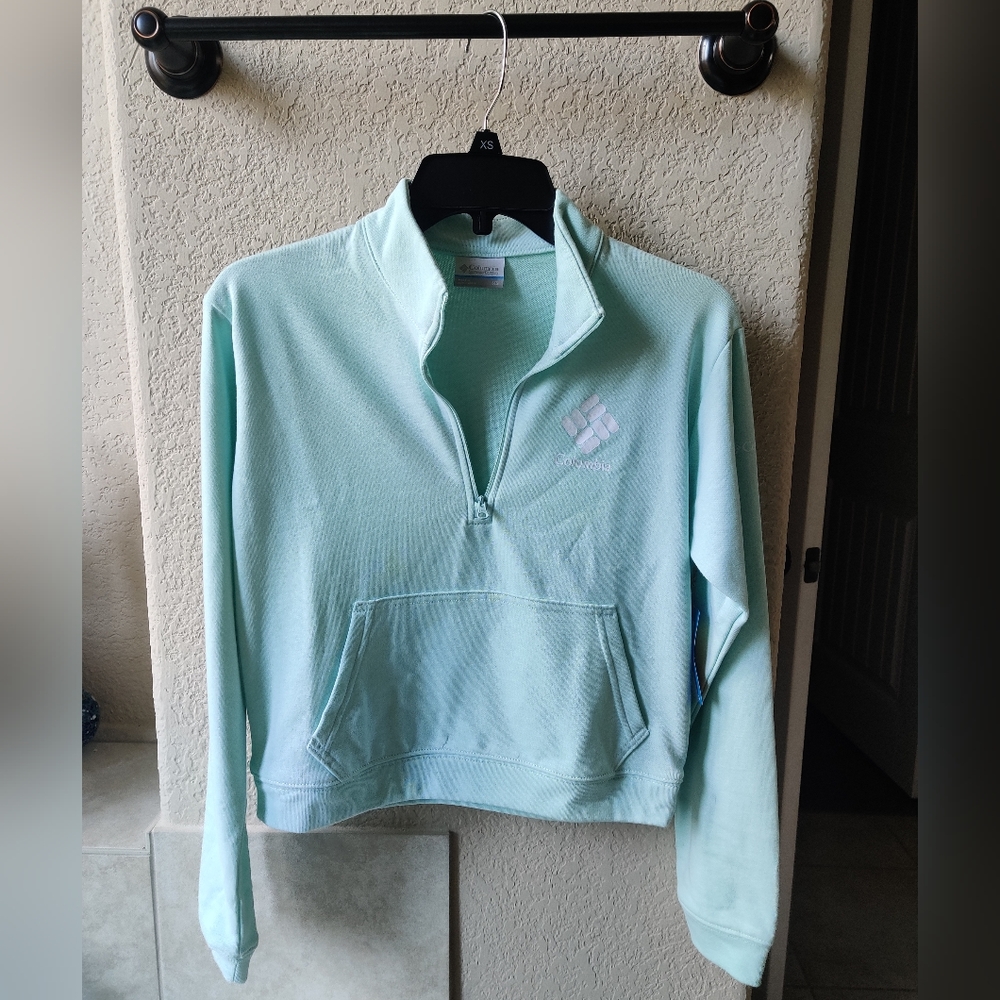 Columbia Trek French Terry 1/2 Zip Women's XS sweatshirt half quarter zip crop